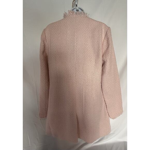 Venus Women Jacket Size 12 Pink Tweed -Open Front - Picture 6 of 16